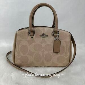 Coach Savannah Small Carryall Bag Crossbody In Signature Canvas/Sv/Sand CAL53